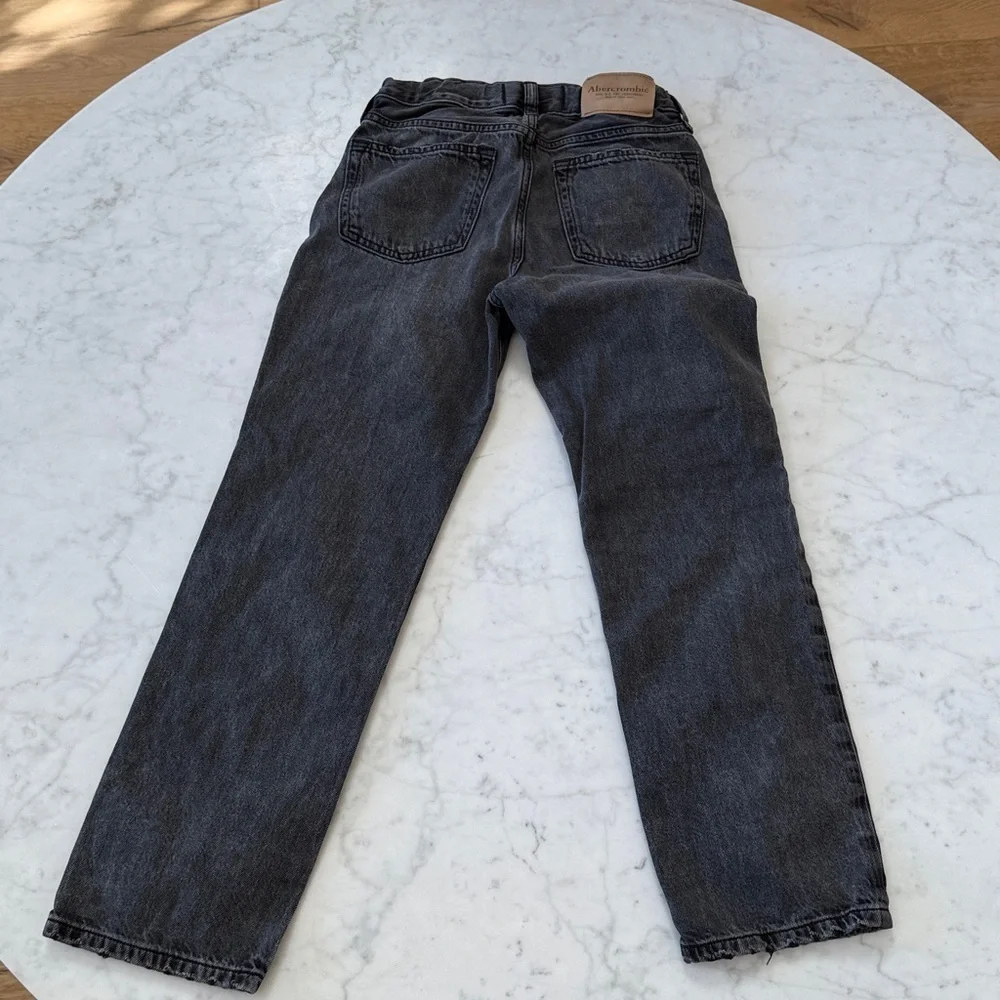Abercrombie Kids Boys Black Loose Fit Jeans Size 7/8 Regular Denim